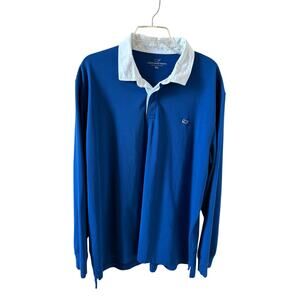 Vineyard Vines Men's Royal Blue Long Sleeve Long Sleeve Polo Shirt Size XXL